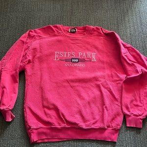 ESTES PARK COLORADO unisex Adult L/XL REF Spelled Out With trees Sweatshirt Top